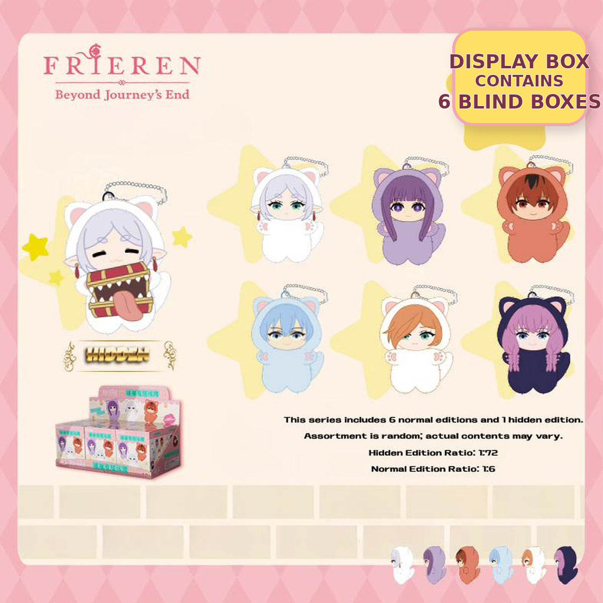 Frieren: Beyond Journey’s End Cat Plush Keychain Blind Box