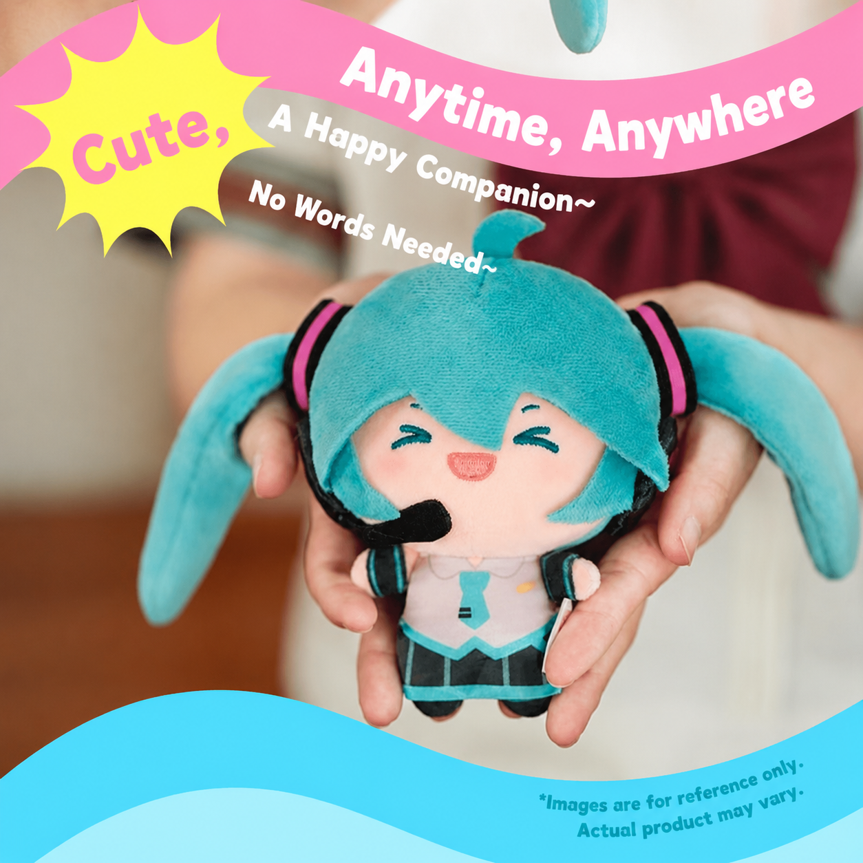 Hatsune Miku - Ponytail Shake Plush, Pendant, Keychain, Backpack Accessory