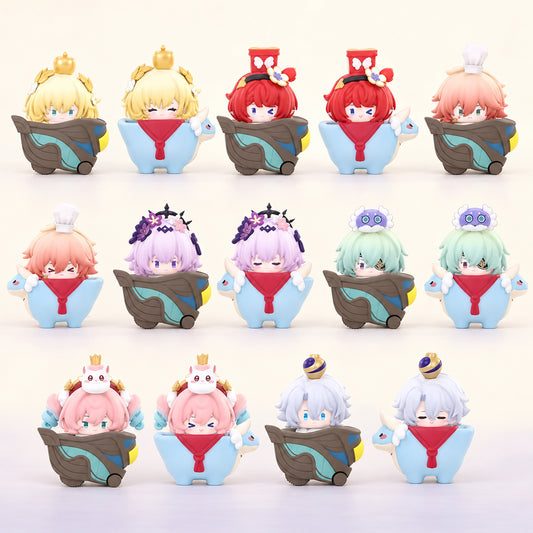 All fourteen possible Honkai Star Rail Amphoreus Q-Topping 1.0 designs