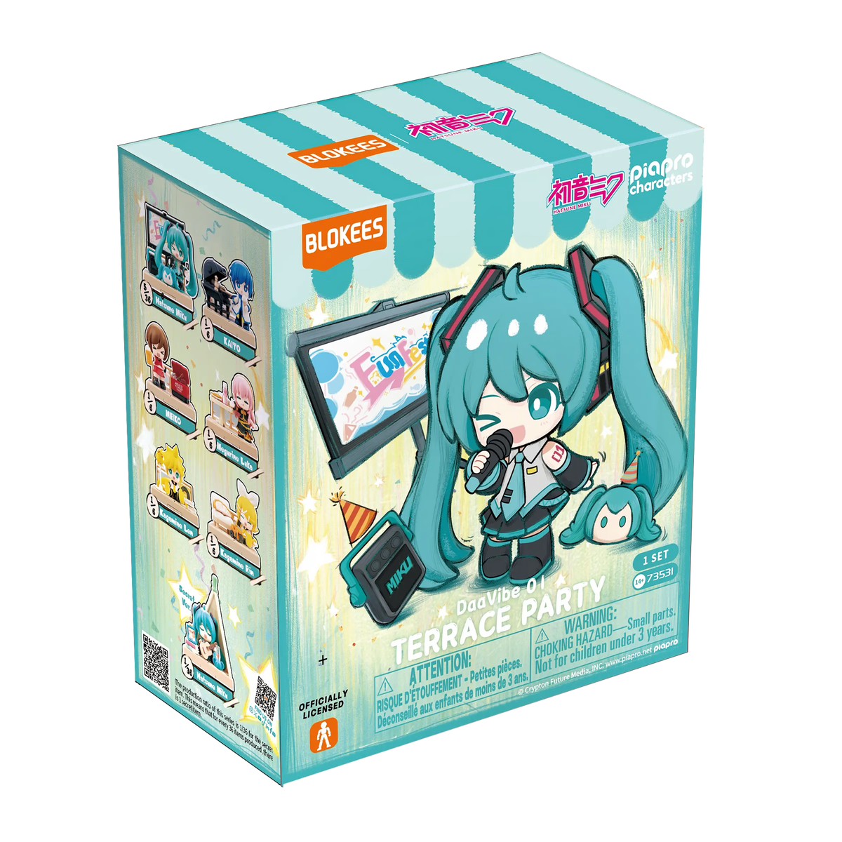 Blokees Terrace Party sealed single blind box; one random character inside