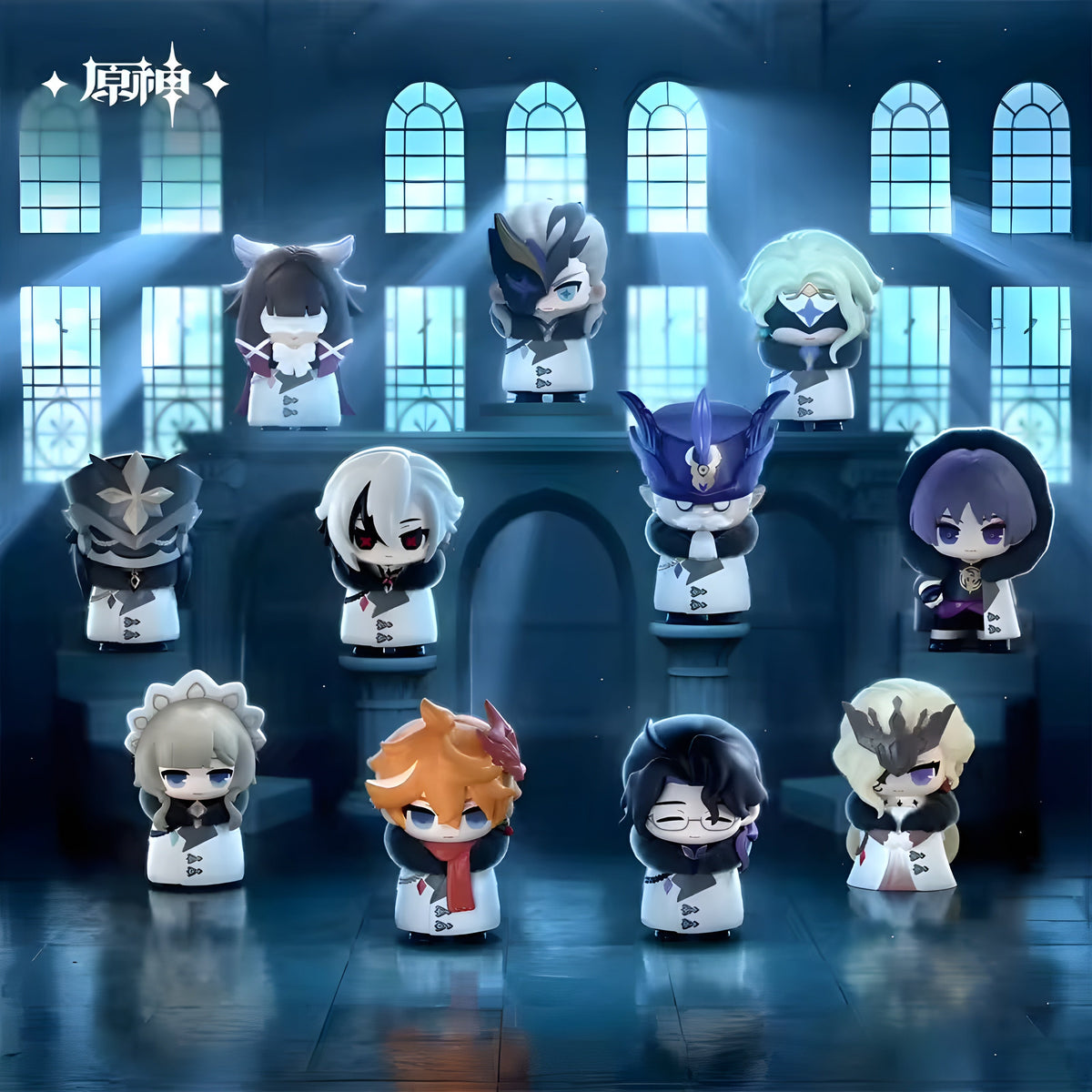 Eleven possible designs, nine regular and two hidden