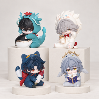 Myethos Honkai: Star Rail Boys' Dorm front details for dan heng, jing yuan, blade, and sunday