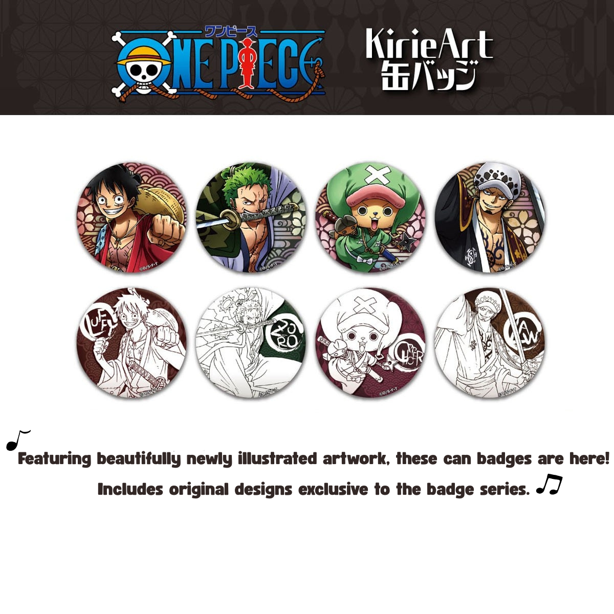 One Piece - Kirie Art Tin Badge