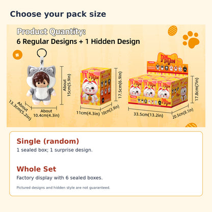 One sealed random box versus one display of six sealed boxes; designs are not guaranteed.